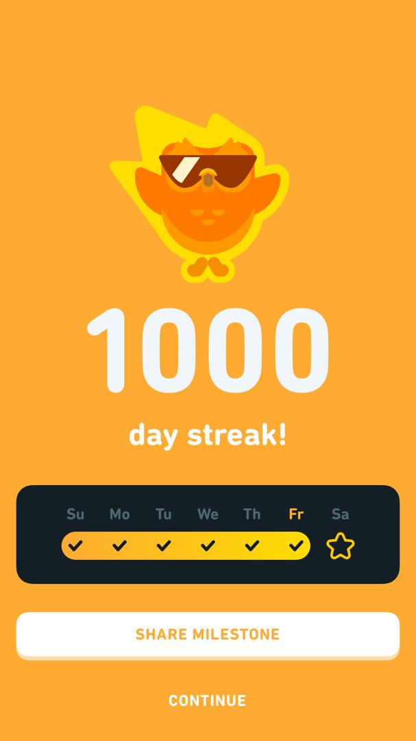 Duolingo 1000 Days